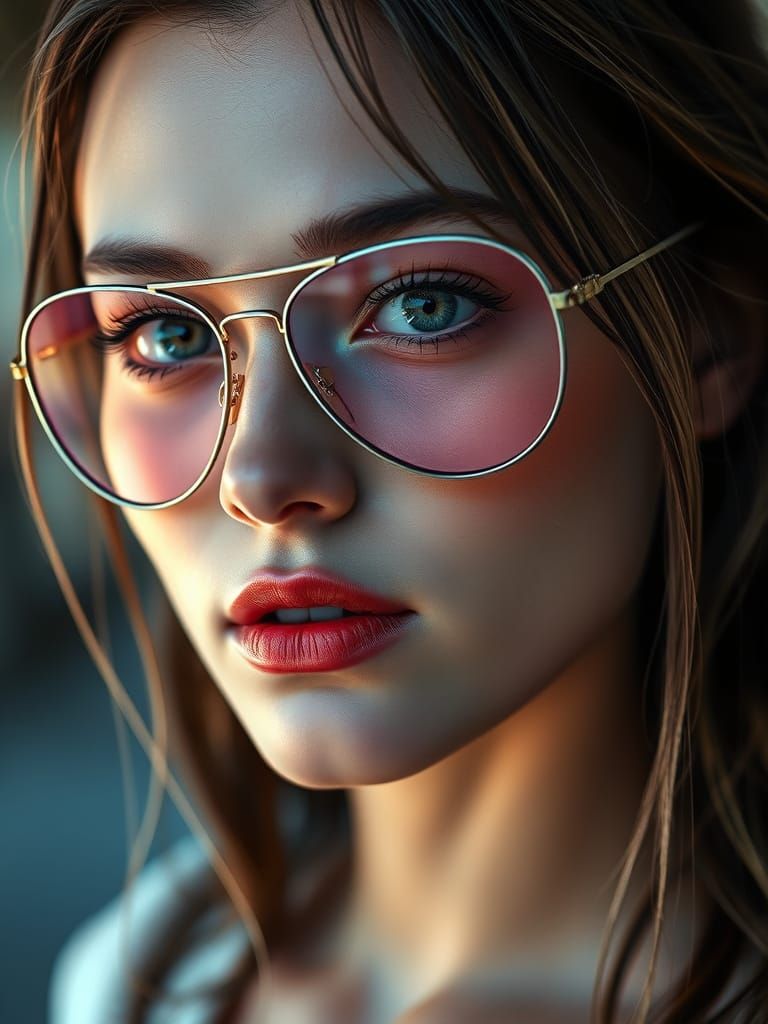 Hyper-Realistic Portrait of a Confident Woman in Goggles