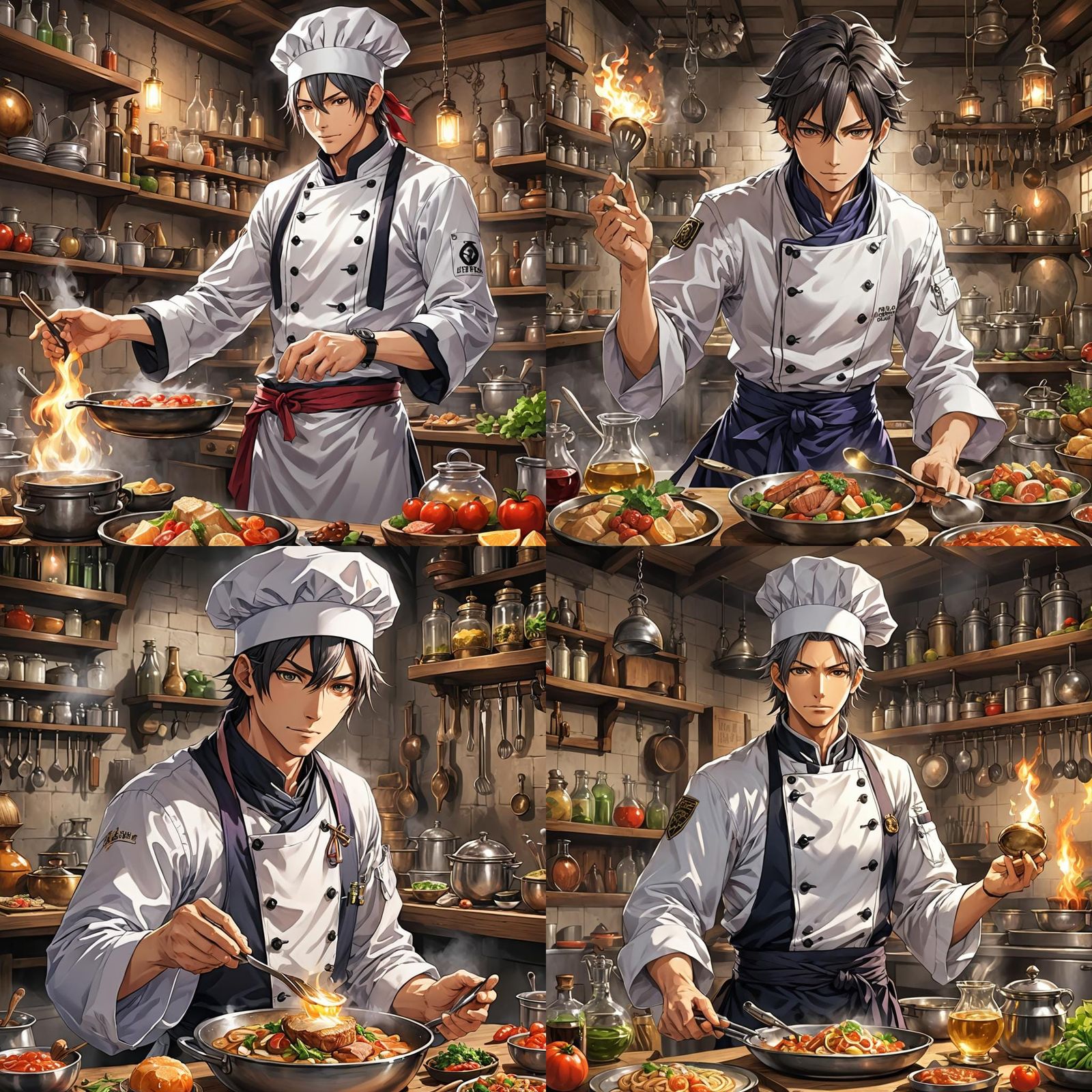 Fantasy Alchemist Chef in Anime Style