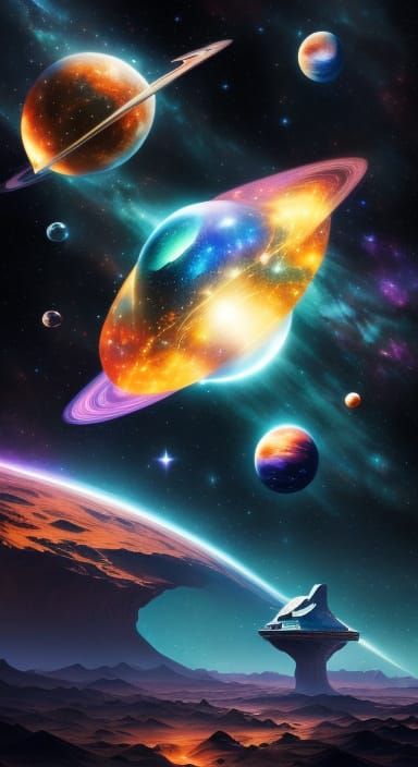 <lora:Constellation DS8:1.0> A breathtaking outer space scen...