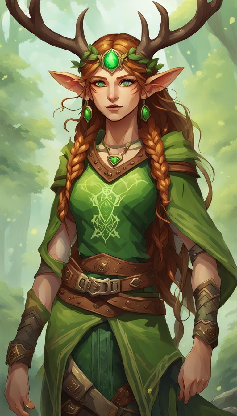 Gorgeous Druid Character in 3D Digital Art