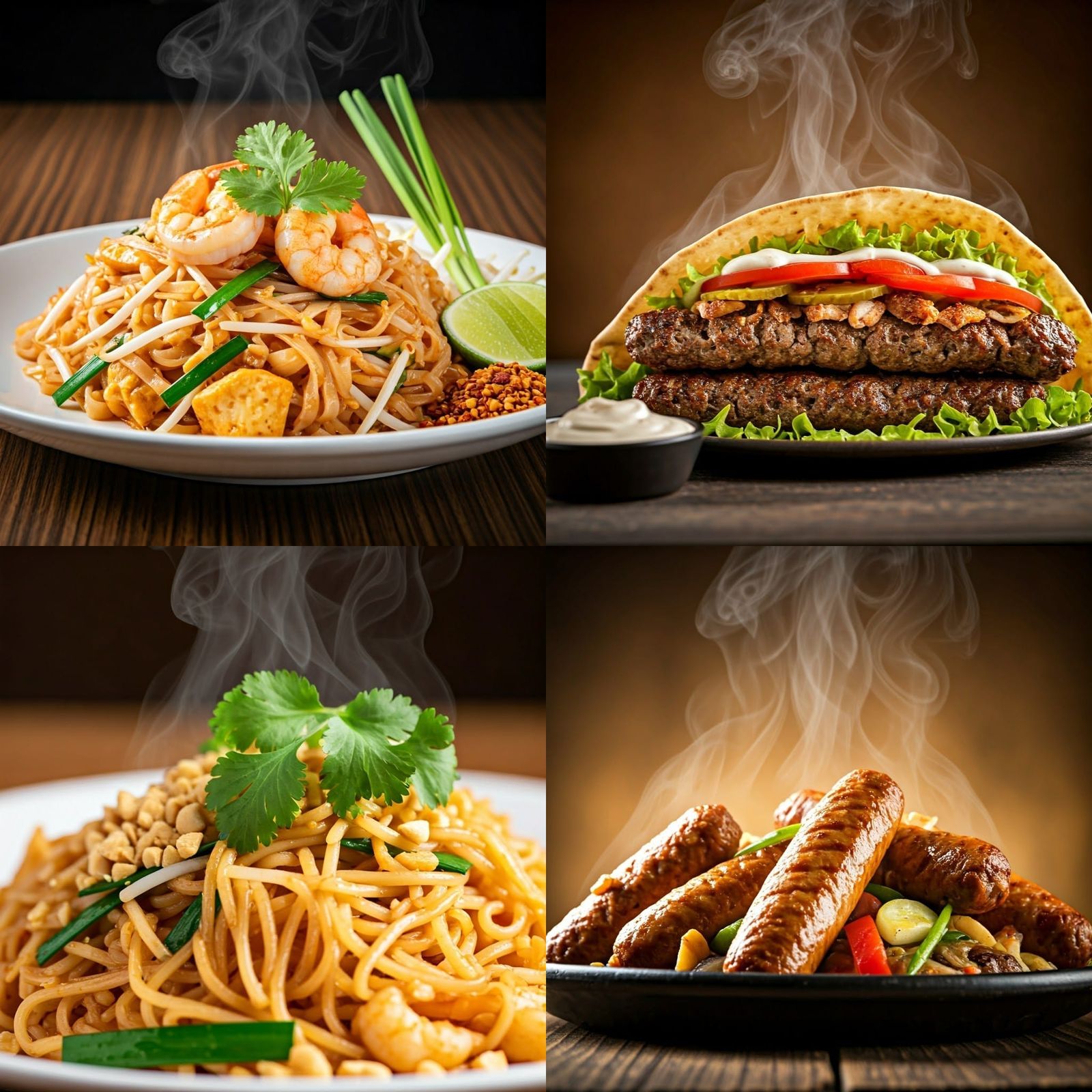 Street Food Close-Up: Vibrant Ingredients in Sharp Focus