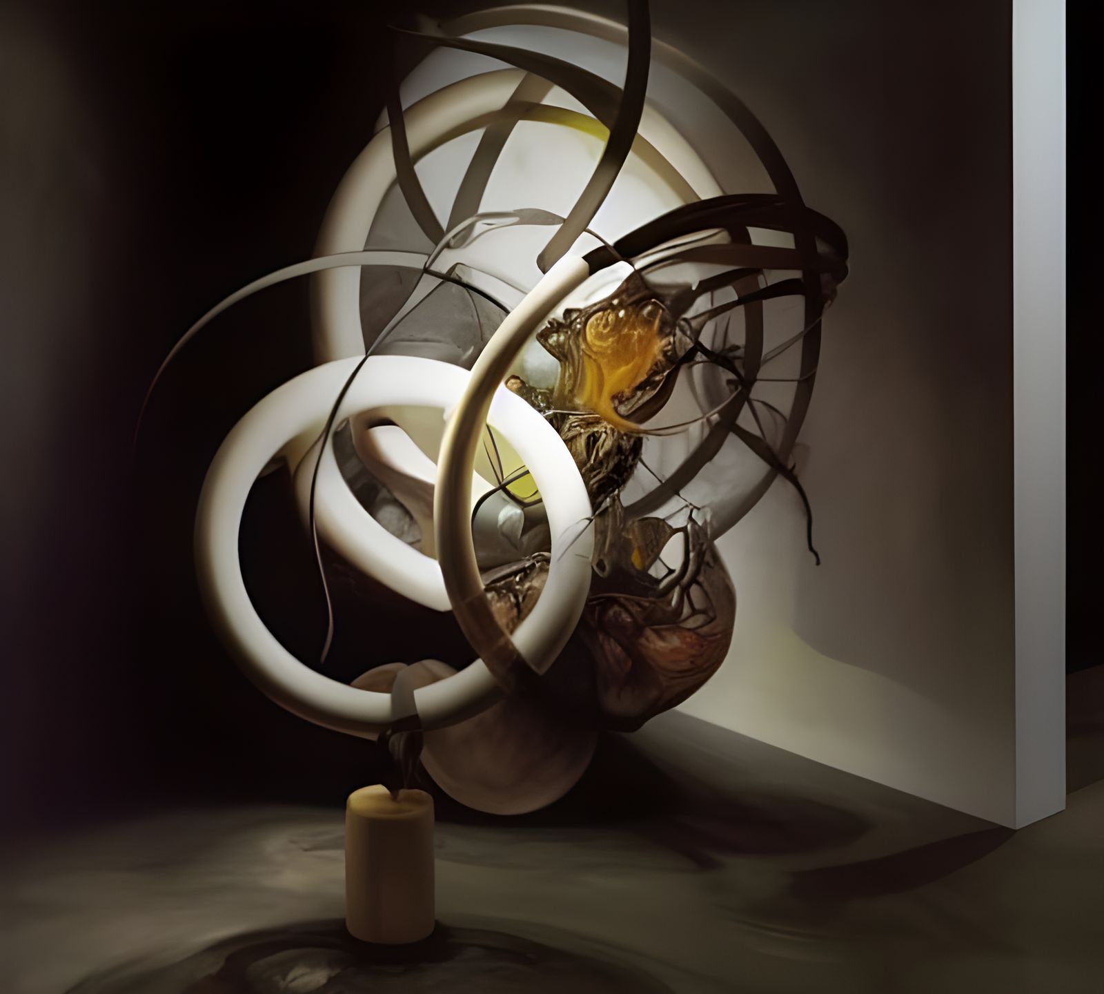 Celestial Cycles Ringing Earth: A Hyper-Real Painting