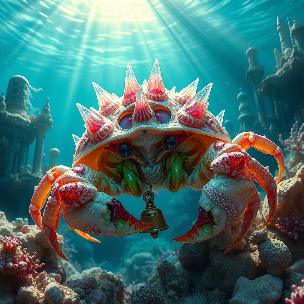 Hermit Crab Explores Sunken Candy Metropolis