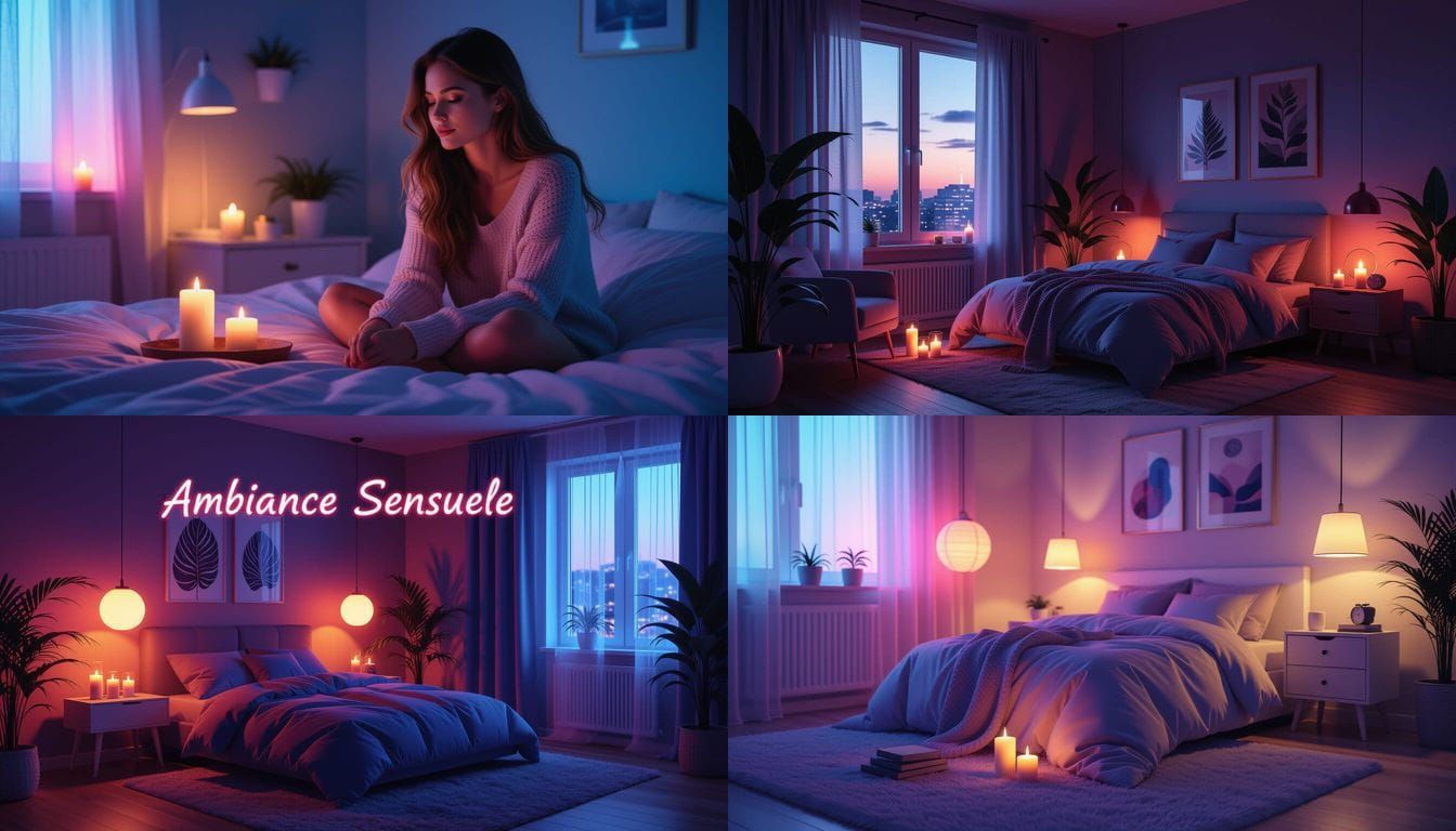 Sensual Bedroom Ambiance with Soft Lighting