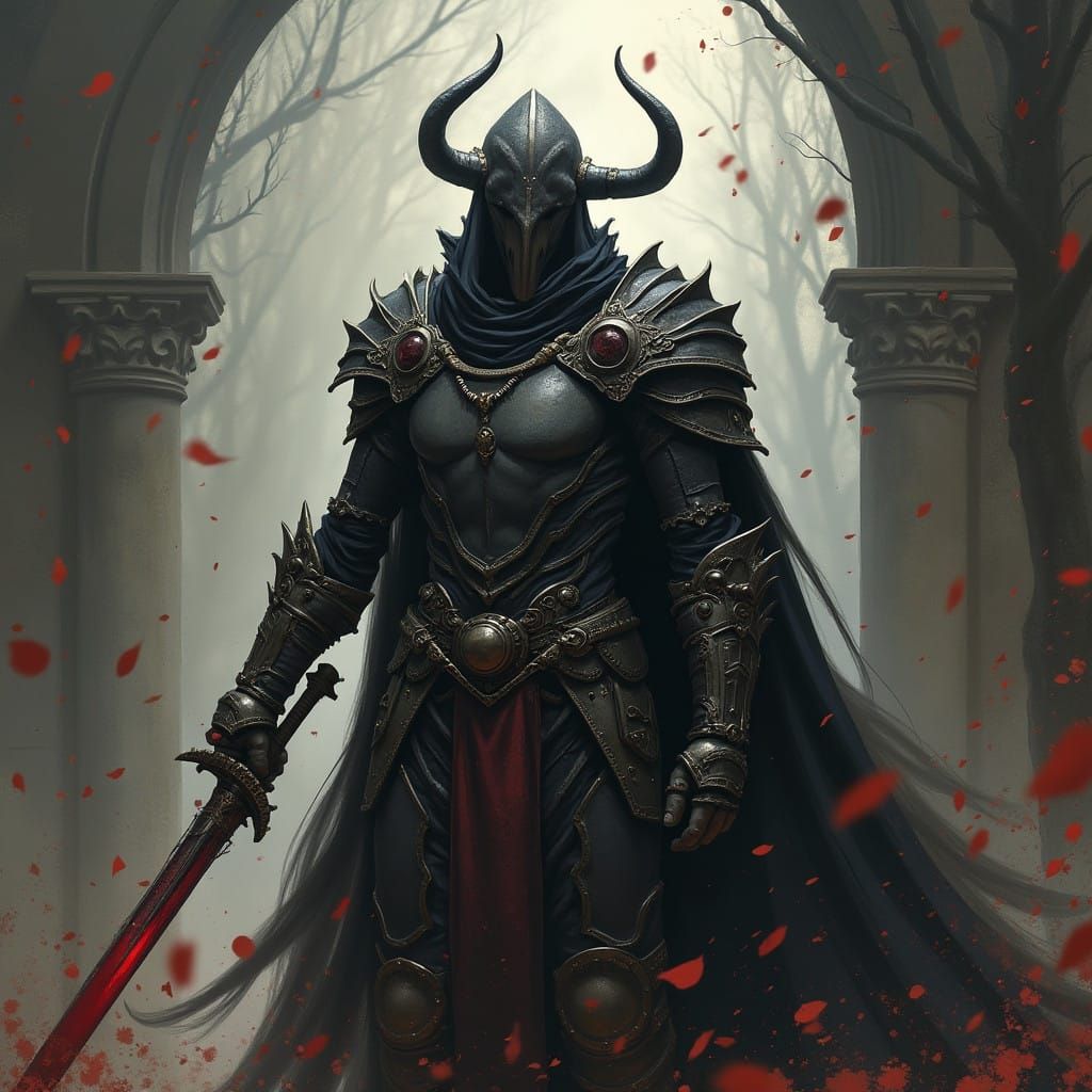 Grimdark Fantasy Landscape in Dark, Muted Colors