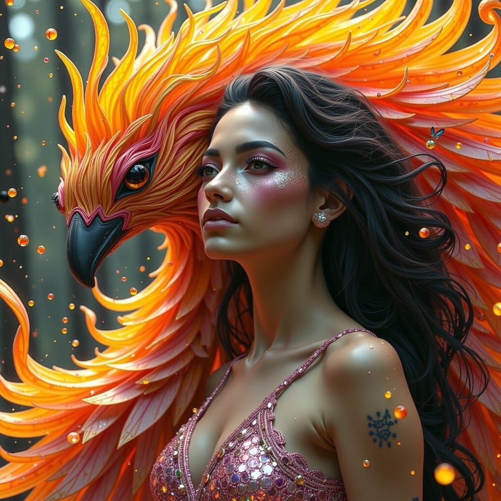 Latina and Phoenix in Gritty Hypermaximalist Style