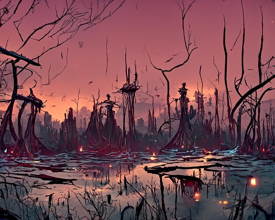Cursed Lands Digital Artwork in Dark Fantasy Style