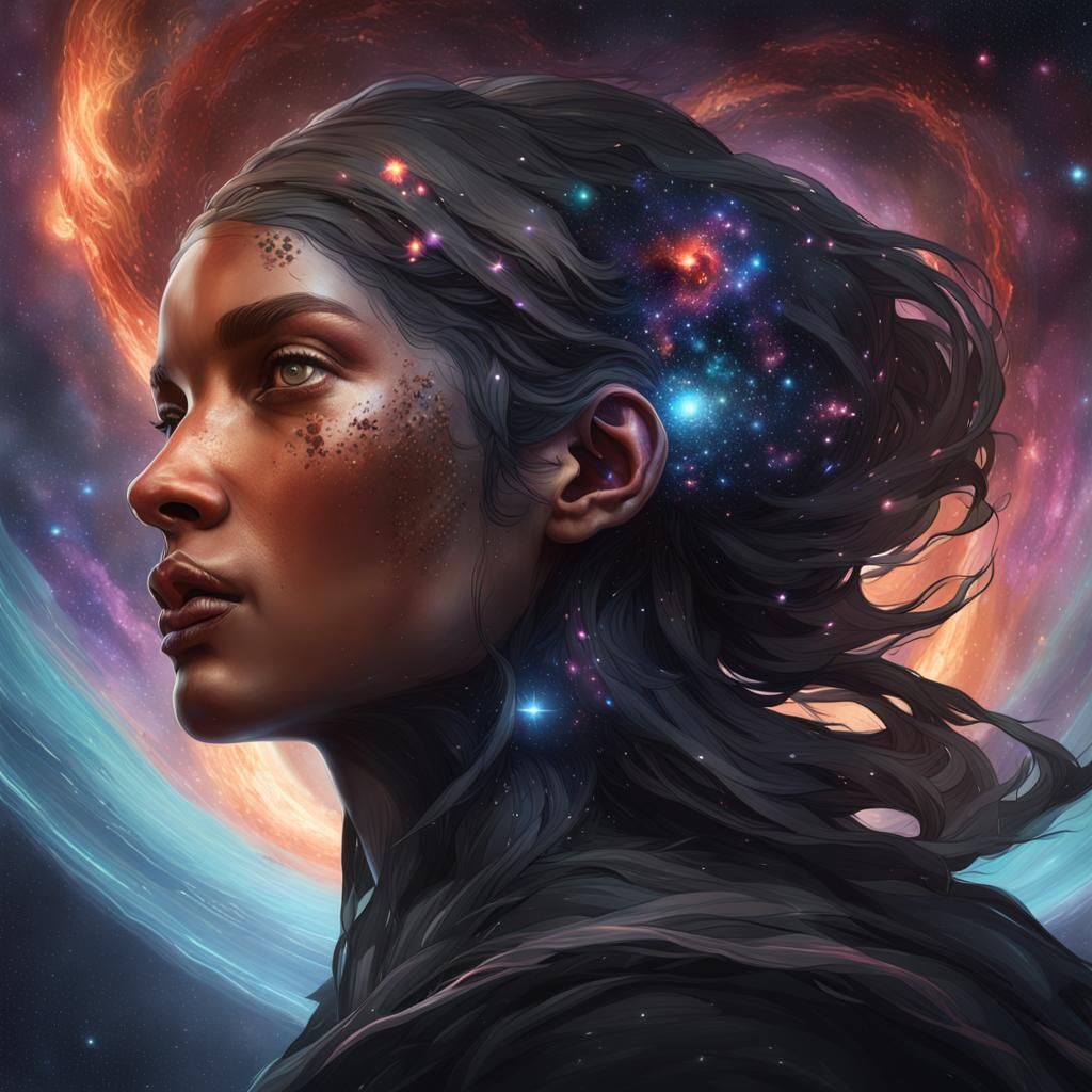 Black Hole Devouring Star: Hyperdetailed Concept Art