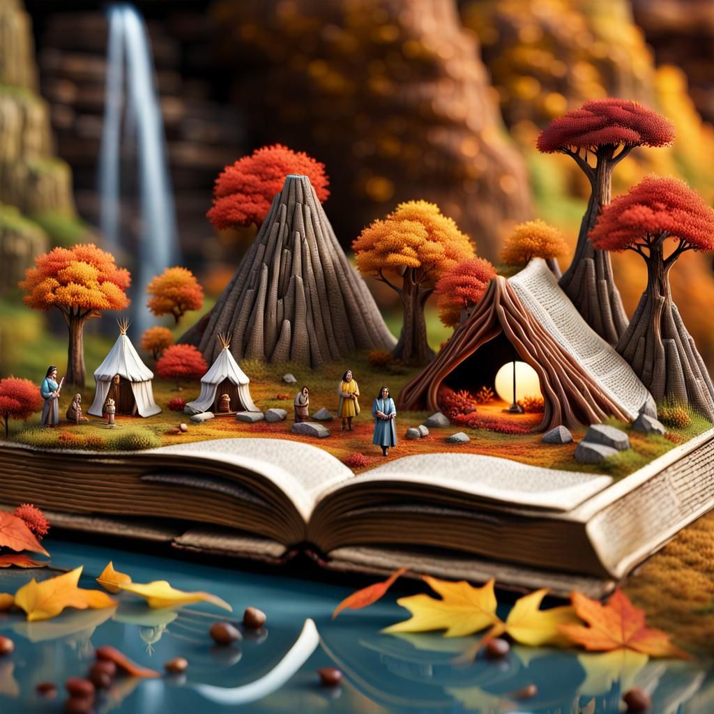 Magical Indigenous Microworld Emerging from Book