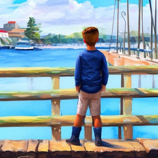Dock and boy