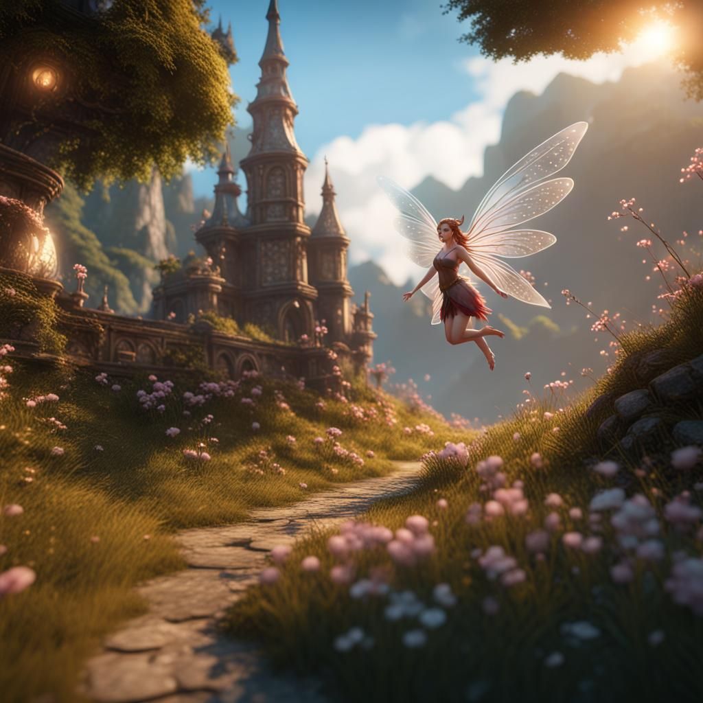 Fairy in Flight: 3D Game Cinematic Graphics