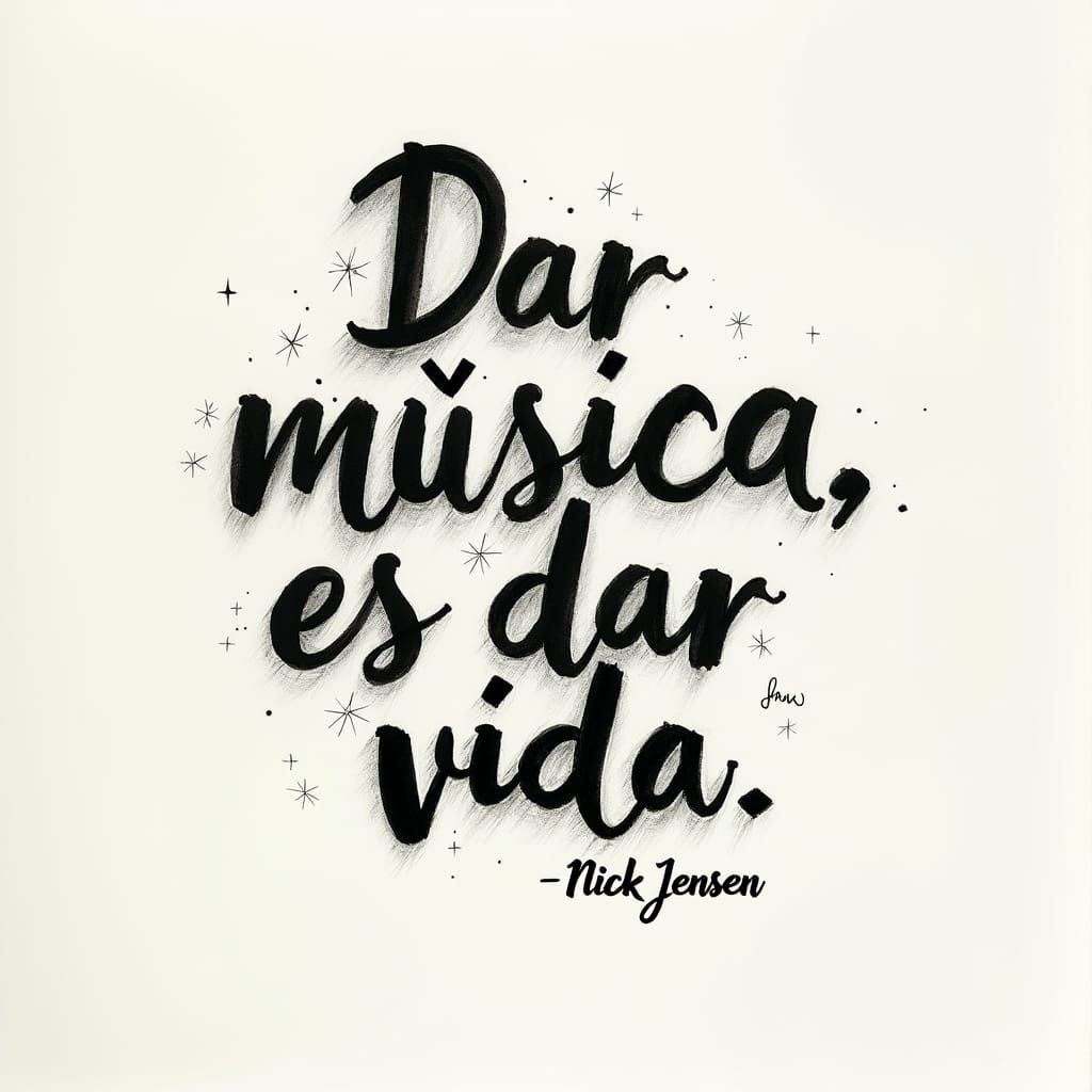 Elegant Typography: Dar Música Es Dar Vida