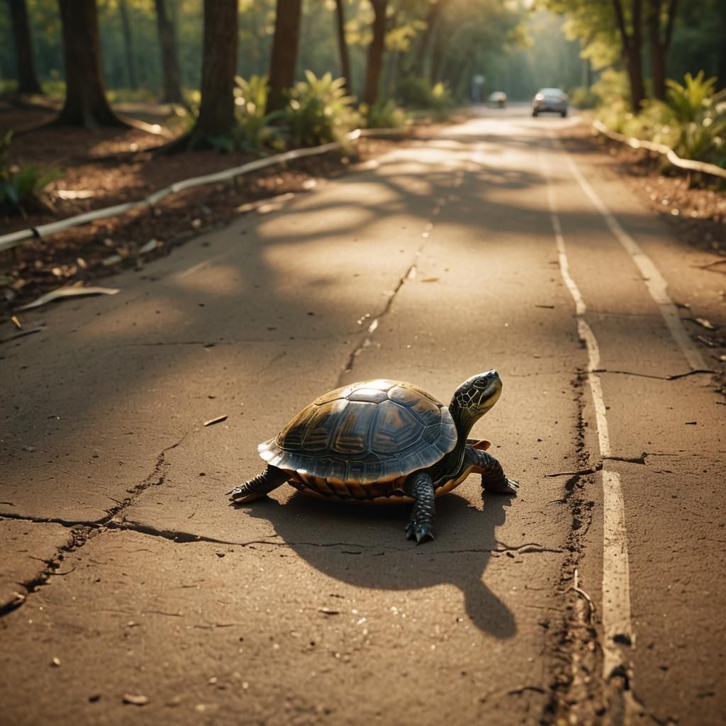 Triumphant Turtle Film Still in Golden Light