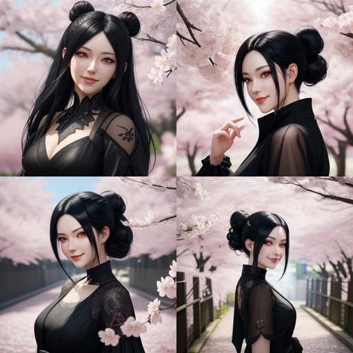 Breathtaking Cherry Blossom Scene with Yor Forger