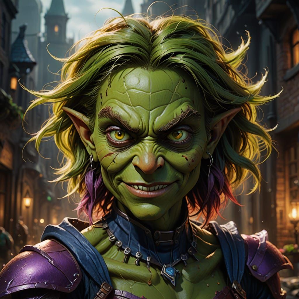 Greg Rutkowski-Inspired Green Goblin Muppet