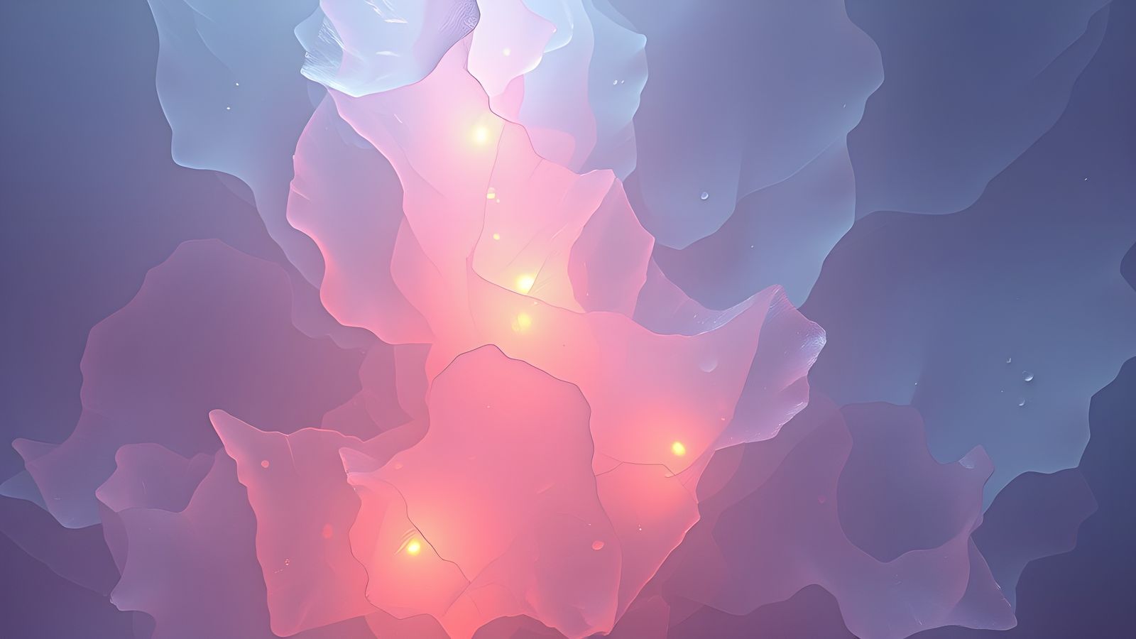 Abstract Translucent Aerogel Sculptures in Expressionist Sty...