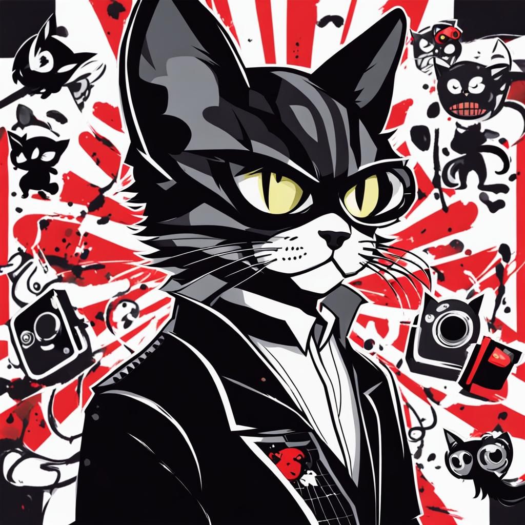 Cat Villain in Persona 5 Style