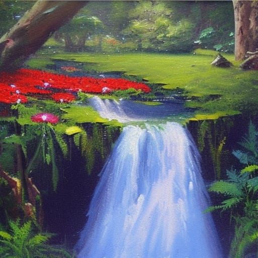 Renaissance Garden Landscape in Romanticism Style