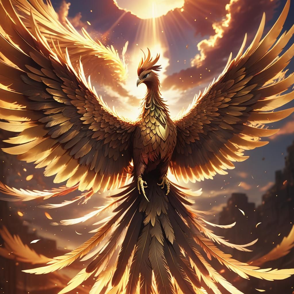 Golden Phoenix Soaring: Anime Key Visual