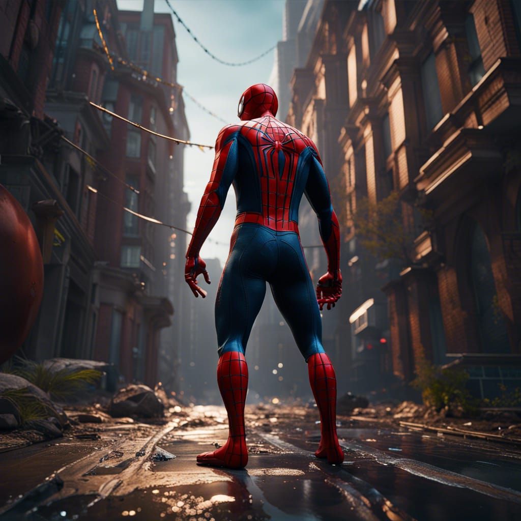 Spider-Man Matte Painting Concept Art in 8K