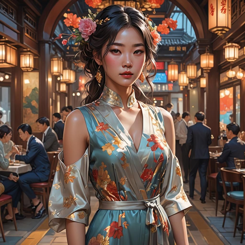 Korean Girl Portrait with Dynamic Lighting