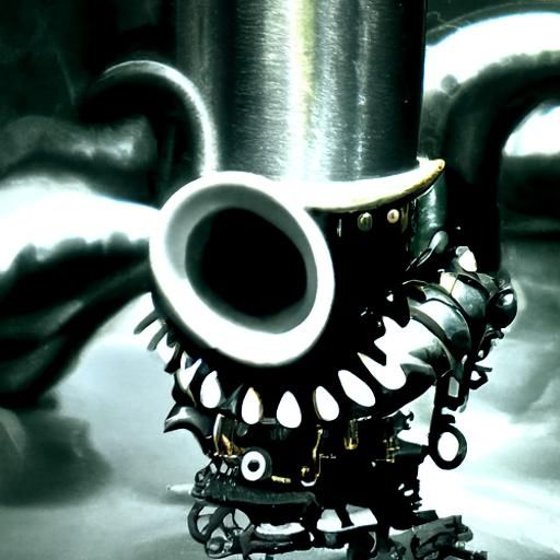 Steampunk Metal Worm Engine