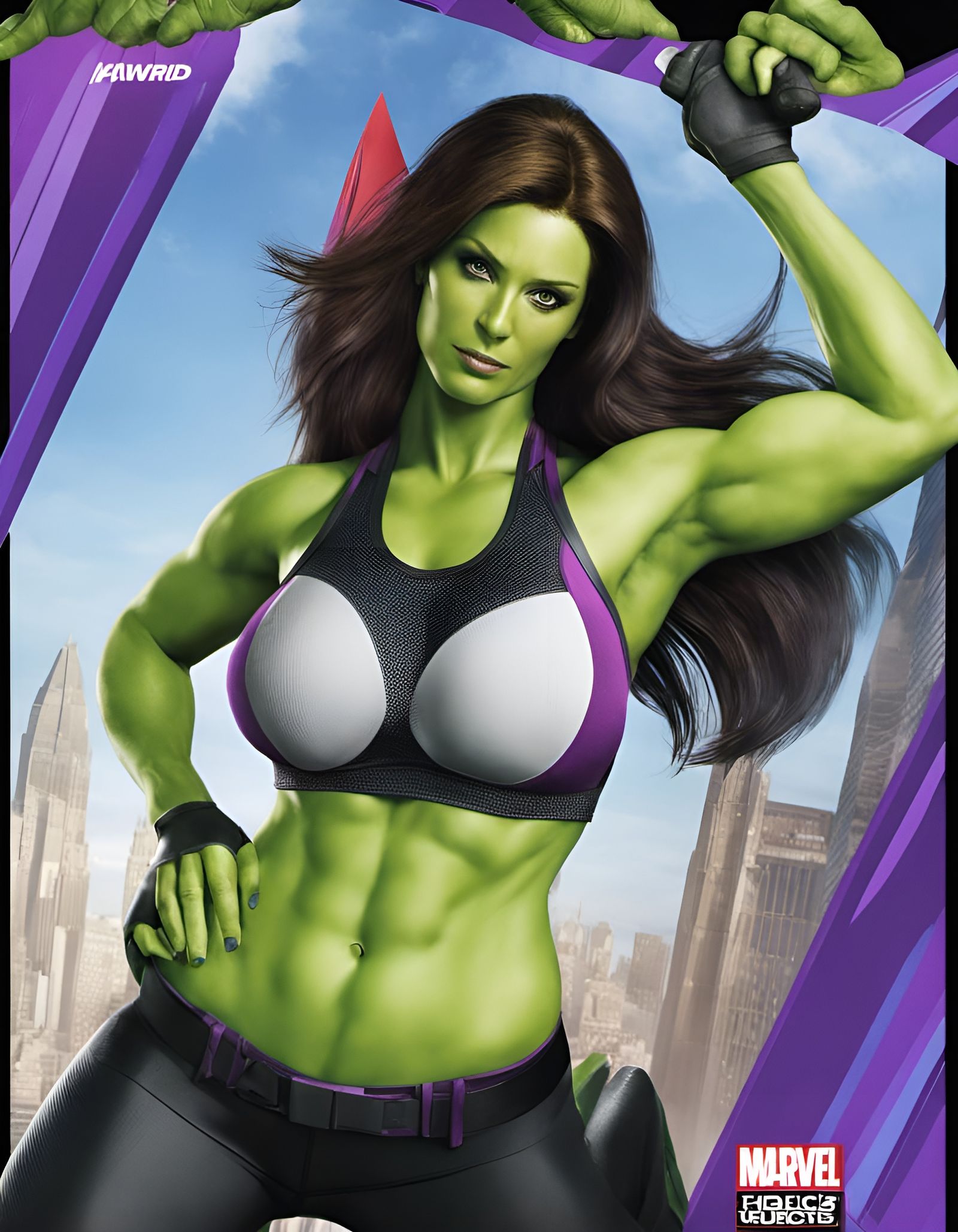 Photorealistic She-Hulk with Muscular Physique