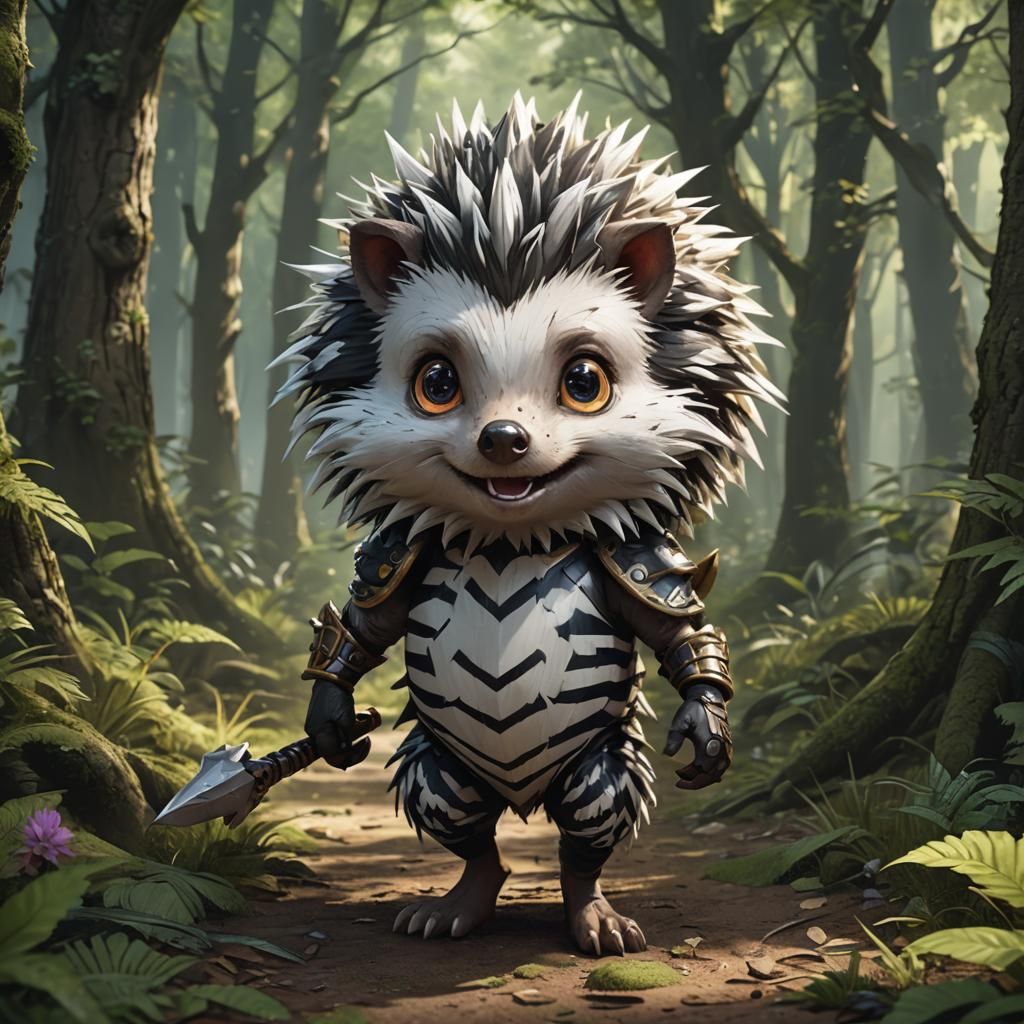 Zebrog in fantasy world - travelling inside the forest