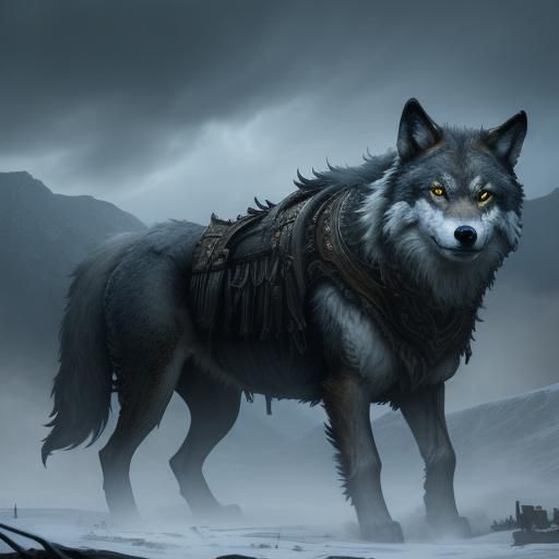 Epic Wolves in a Dramatic Digital Painting