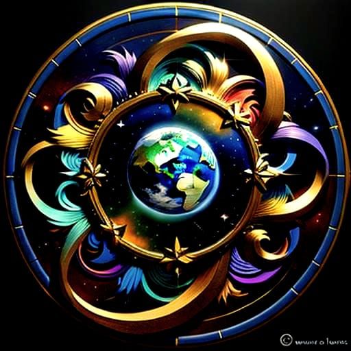 Vibrant Celestial Starscape Generated by AI