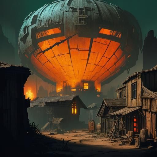 Ethereal Pineapple Citadel: Gothic Futurism in Deep Blues an...