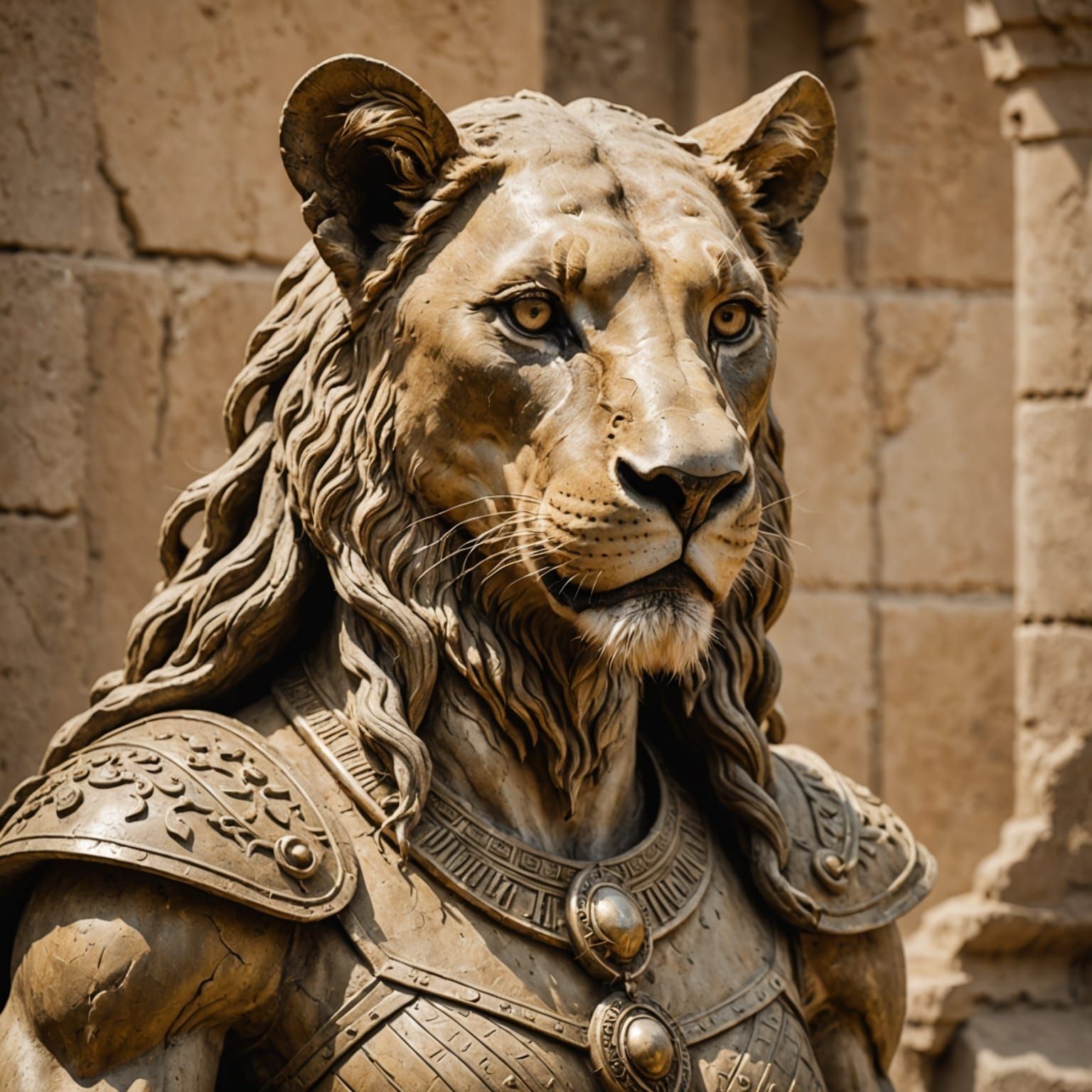 Majestic Lioness Embodies Greek Mythology