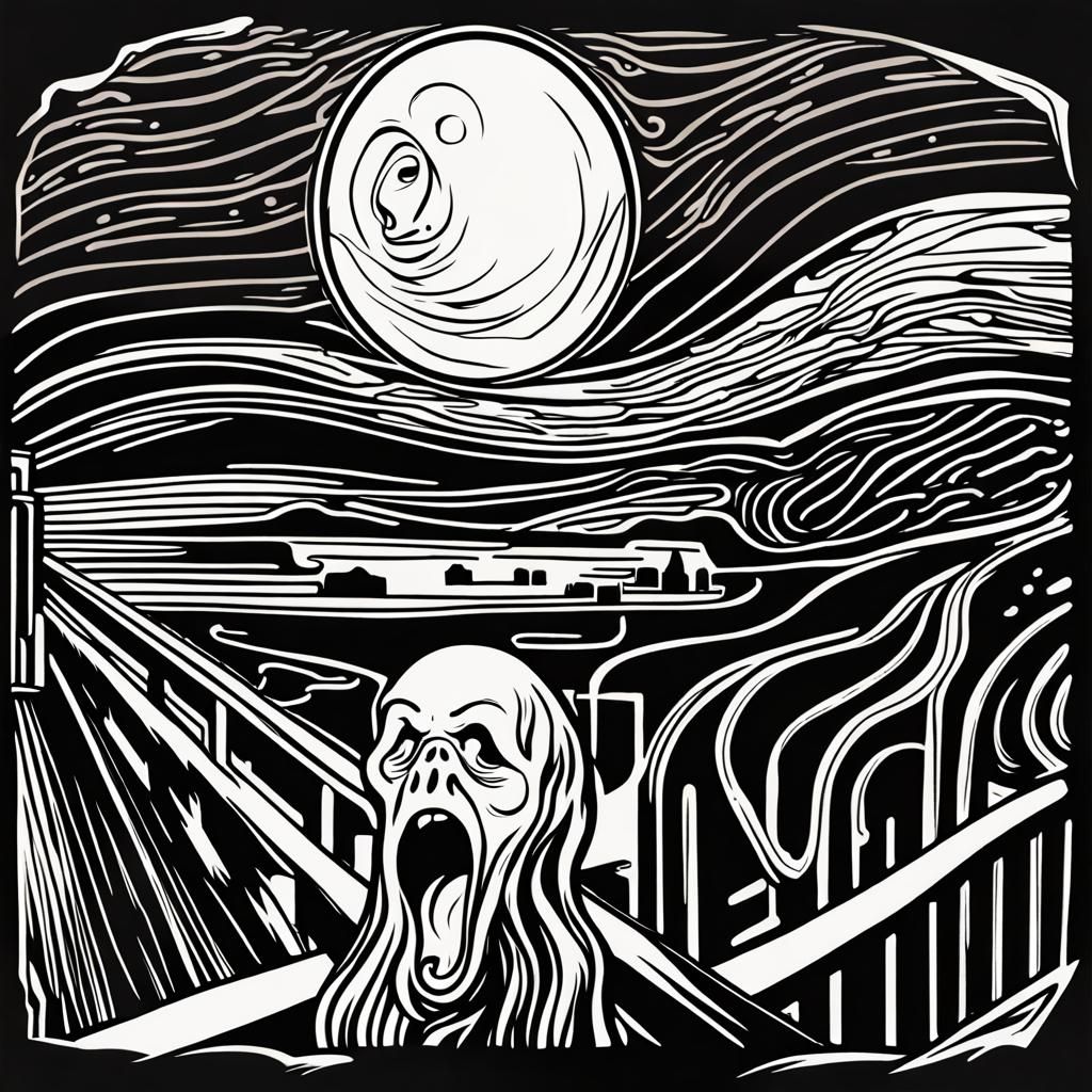 Santa Claus T-Shirt Design after The Scream