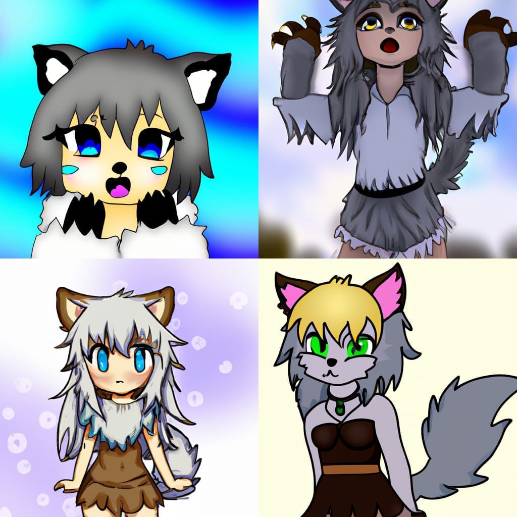 cute anime fluffy werewolf anime girl 3
