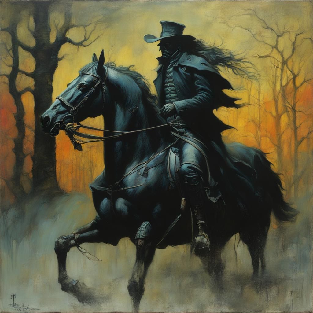 Sleepy Hollow: Colorful Textured Painting