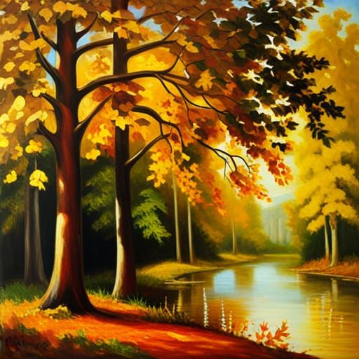 Renaissance Painting of Summer Yielding to Autumn