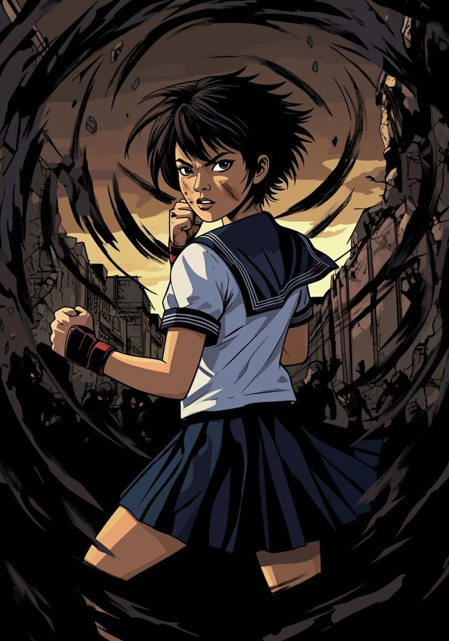 Feisty Thai Girl Defiant Against Unseen Attackers