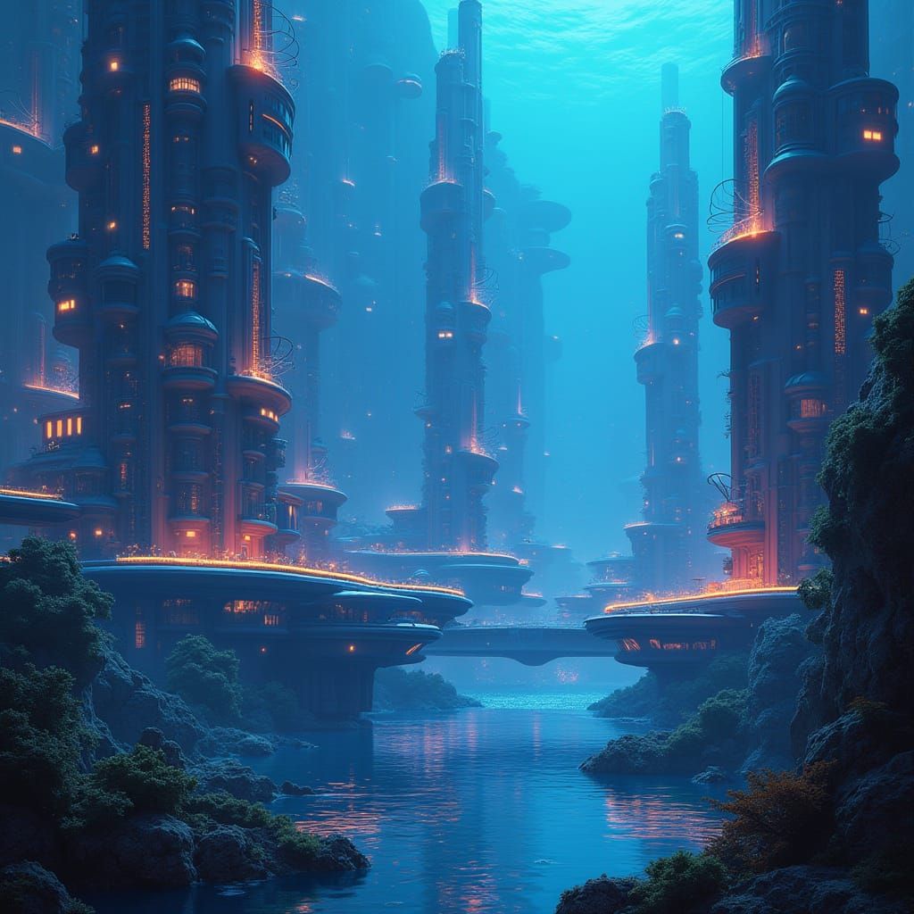 Futuristic Underwater Metropolis