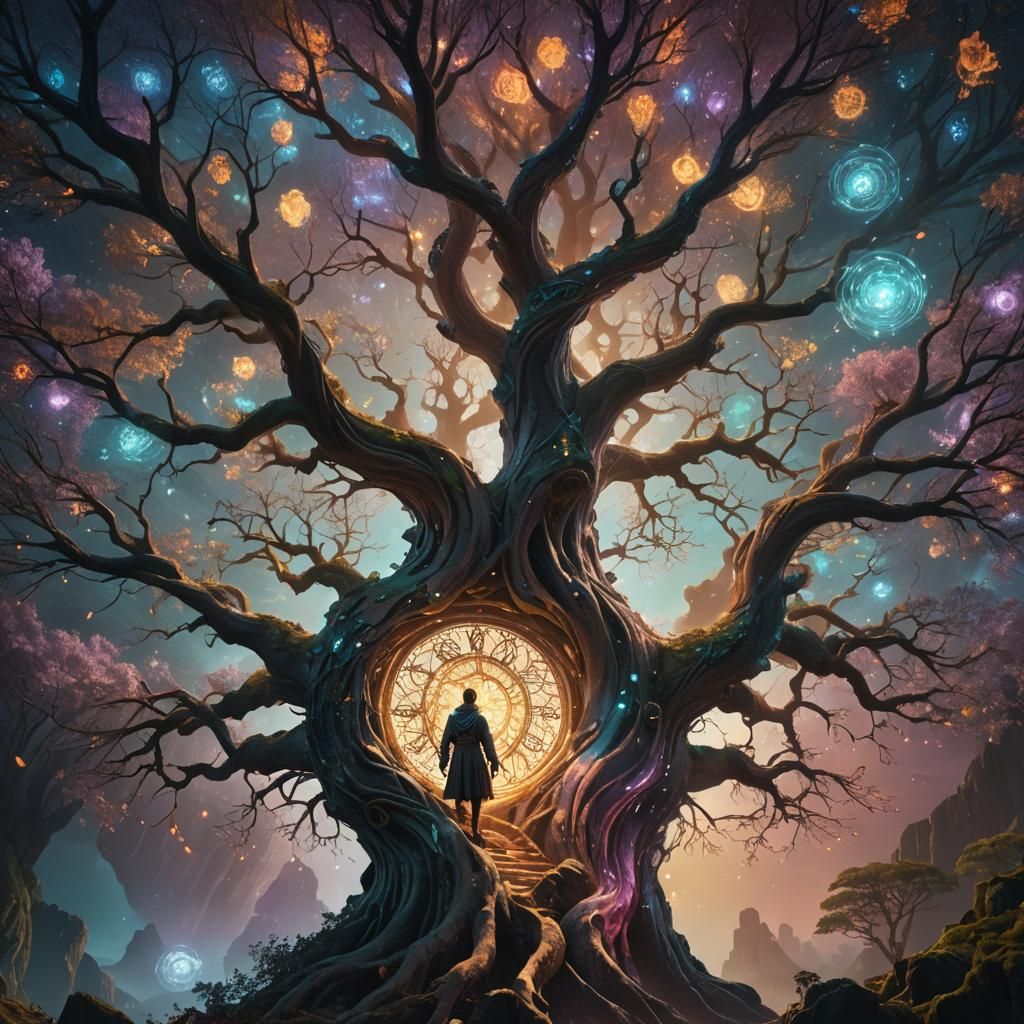 Figure Inside the Crystalline Tree of Time