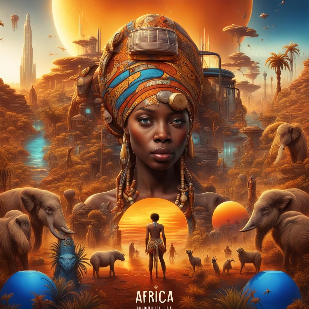 Futuristic Surrealist Hidden Object Game Scene