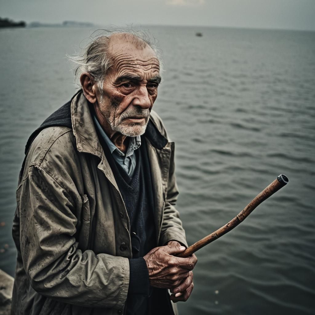 Portrait of an Old Man in Pain