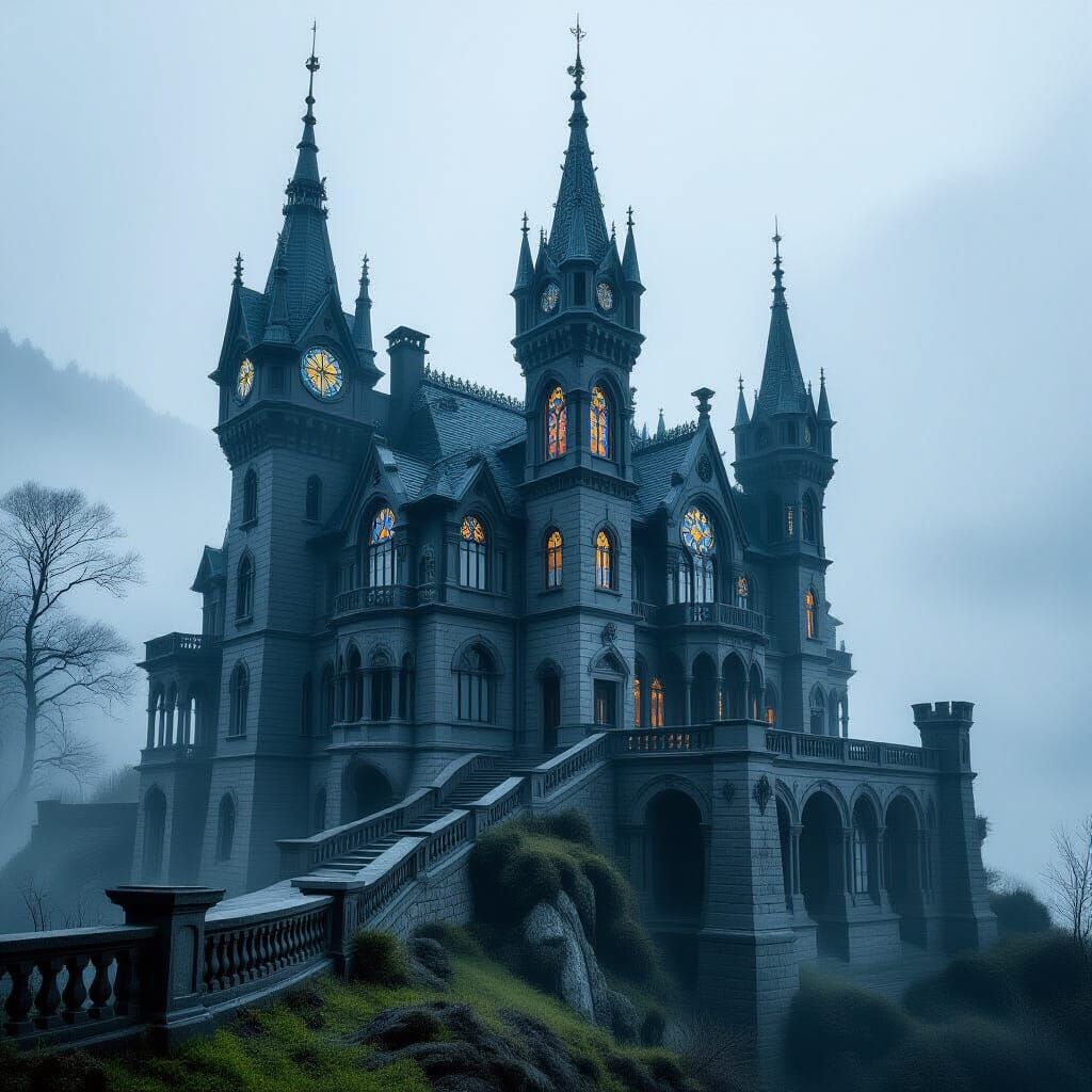 Mystical Gothic Mansion on Misty Hill