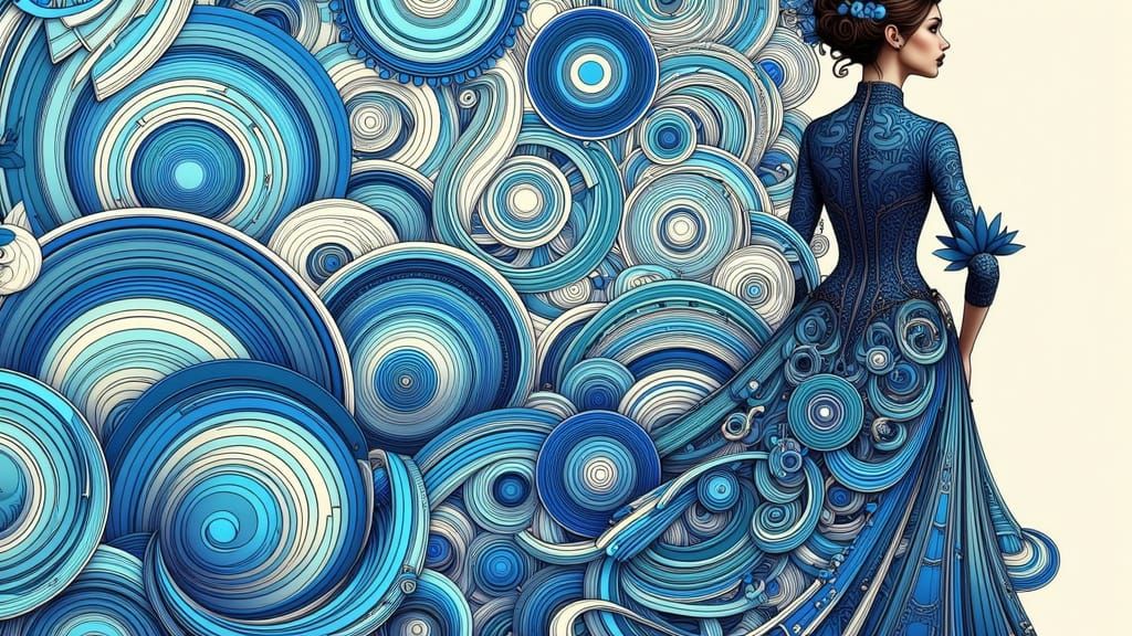 Surreal Art Nouveau Punk Portrait of a Professor