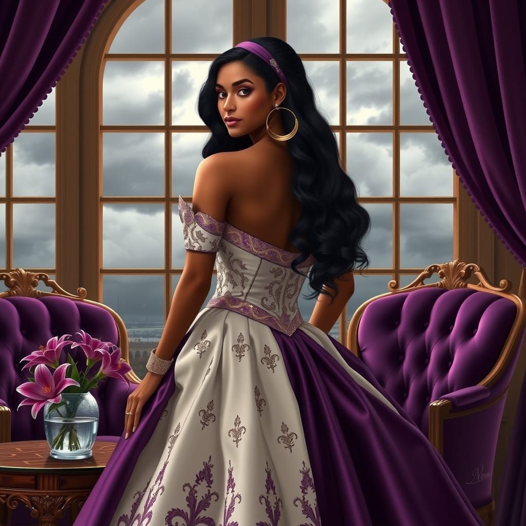 Elegant Lady in Regal Splendor