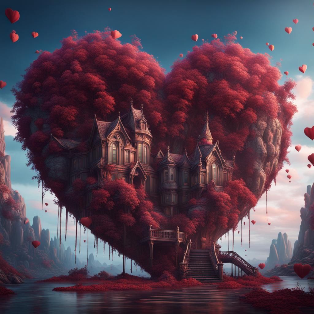 Fantastical Love Scene in Detailed Matte Painting