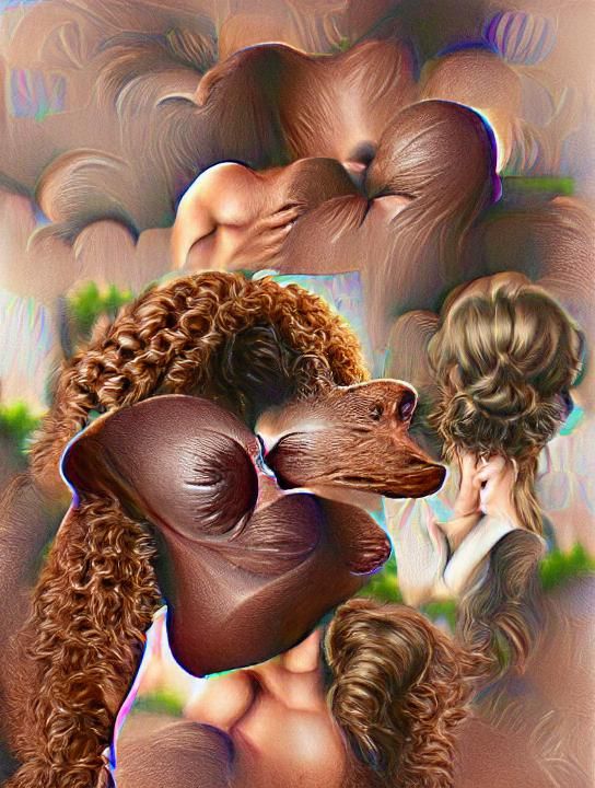 Brown Poodle Romance Novel Cover in 4K