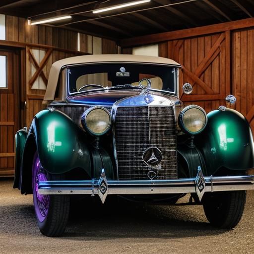 1936 Mercedes Benz Barn Find with Neon Lights