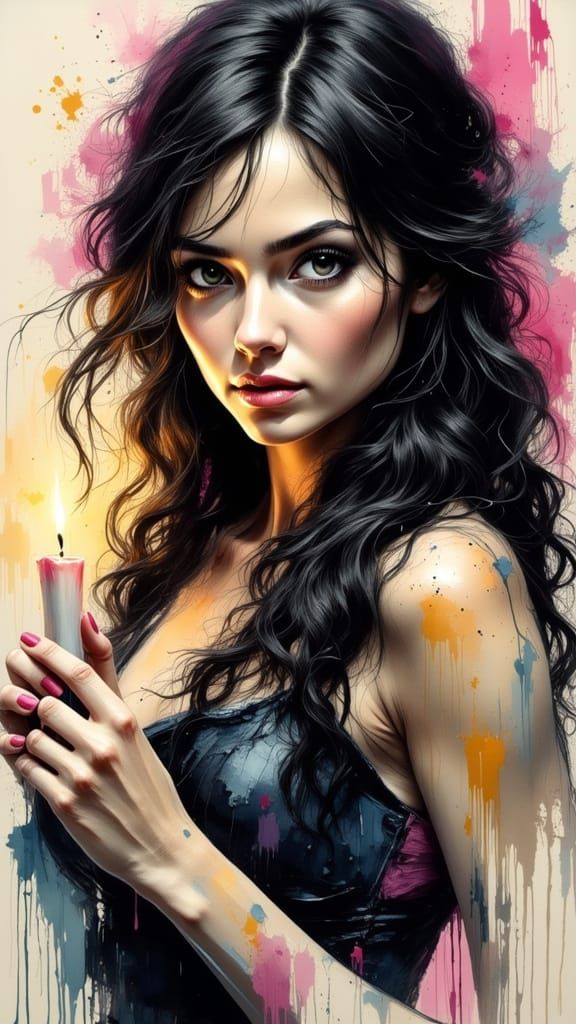 Mila in Smoky Conté Drawing