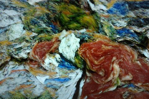 Abstract Impasto Painting with Vibrant Colors