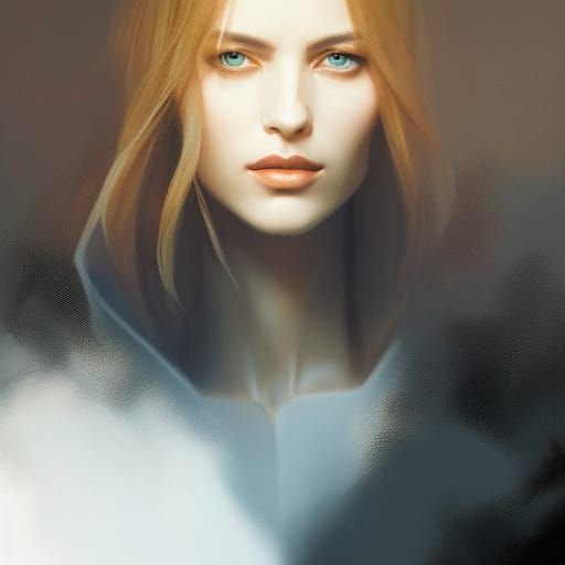 Sinister Portrait of a Beautiful Blond Woman